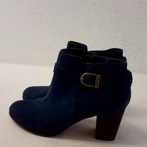 Cole Haan Blue Suede Ankle Boots Shoes Sz 10.5B